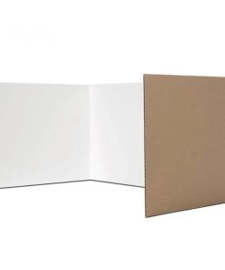 Flipside Corrugated Study Carrels, 12in x 48in, White, PK24