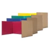 Flipside Corrugated Study Carrels, 12in x 48in, Assorted Colors, PK24