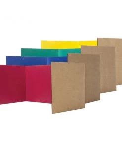Flipside Corrugated Privacy Shield, 18in x 48in, Assorted Colors, PK24