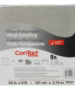 Con-Tact® Clear Vinyl Covering, Multipurpose, 54" x 9 Ft.
