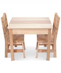 Melissa & Doug Natural Wooden Table w/2 Chairs