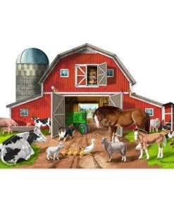 Melissa & Doug Busy Barn Yard Shaped Floor Puzzle - 32 Pieces