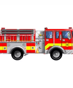 Melissa & Doug Giant Fire Truck Floor Puzzle, 4ft Long, 24 Pieces