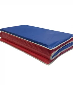 Basic KinderMat, 1in. Thick, Red/Blue with Gray Binding