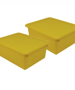 Romanoff 5" Stowaway® Letter Box with Lid, Yellow, PK2