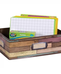 Teacher Created Resources Reclaimed Wood Design Storage Bin
