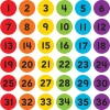 Teacher Created Resources Spot On® Numbers 1–36 Carpet Markers Set, 4in
