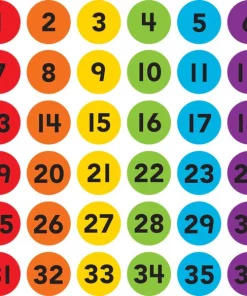 Teacher Created Resources Spot On® Numbers 1–36 Carpet Markers Set, 4in