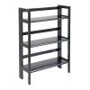 Winsome Wood BOOKSHELF BLK WOOD 38.5""