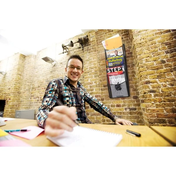 Safco Onyx Mesh Literature Rack, 5 Compartment, 10.25w x 3.5d x 28.33h, Blk - Image 2