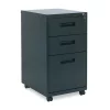 Alera Three-Drawer Metal Pedestal File, 14.96w x 19.29d x 27.75h, Black