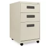Alera Three-Drawer Metal Pedestal File, 14.96w x 19.29d x 27.75h, Putty
