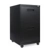 Alera Two-Drawer Metal Pedestal File, 14.96w x 19.29d x 27.75h, Black