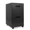 Alera Two-Drawer Metal Pedestal File, 14.96w x 19.29d x 27.75h, Charcoal