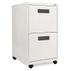 Alera Two-Drawer Metal Pedestal File, 14.96w x 19.29d x 27.75h, Light Gray