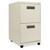 Alera Two-Drawer Metal Pedestal File, 14.96w x 19.29d x 27.75h, Putty