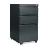 Alera Three-Drawer Metal Pedestal File, 14.96w x 19.29d x 27.75h, Charcoal