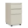 Alera Three-Drawer Metal Pedestal File, 14.96w x 19.29d x 27.75h, Putty