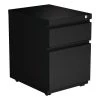 Alera Two-Drawer Metal Pedestal Box File, 14.96w x 19.29d x 21.65h, Black