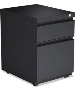 Alera 2-Drawer Metal Pedestal Box File, 14.96w x 19.29d x 21.65h, Charcoal