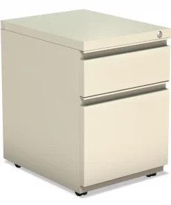 Alera Two-Drawer Metal Pedestal Box File, 14.96w x 19.29d x 21.65h, Putty