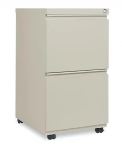 Alera 2-Drawer Metal Pedestal File, 14.96w x 19.29d x 27.75h, Putty