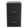 Alera® Soho Vertical File Cabinet, 2 Drawers: File/File, Letter, Black, 14" x 18" x 24.1"