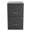 Alera® Soho Vertical File Cabinet, 2 Drawers: File/File, Letter, Charcoal, 14" x 18" x 24.1"