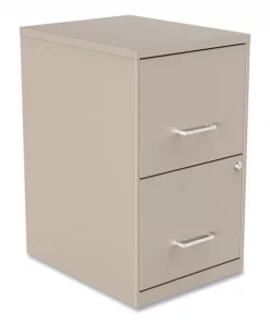 Alera® Soho Vertical File Cabinet, 2 Drawers: File/File, Letter, Putty, 14" x 18" x 24.1"