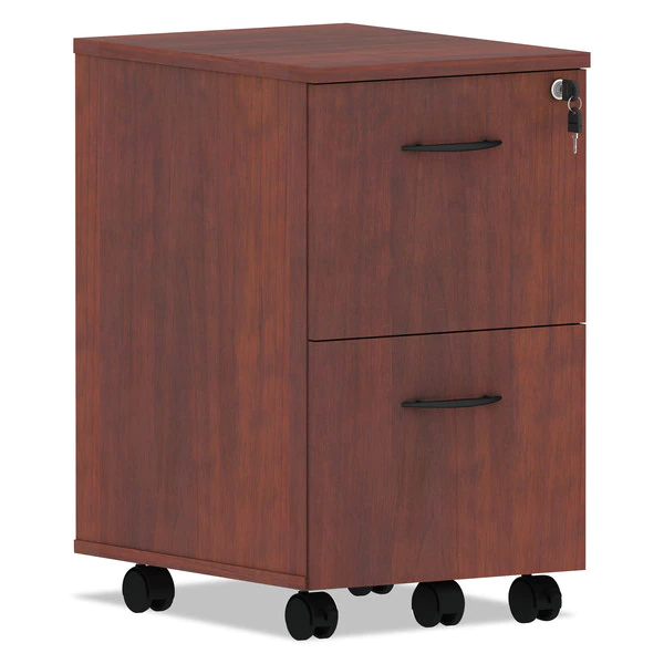 Alera Valencia Mobile File/File Pedestal, 15.38w x 20d x 26.63h, Med Cherry