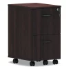 Alera Valencia Mobile File/File Pedestal, 15.38w x 20d x 26.63h, Mahogany