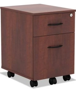 Alera Valencia Mobile Box/File Pedestal, 15.88w x 19.13d x 22.88h, Md Cherry