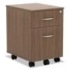 Alera Valencia Mobile Box/File Pedestal, 15.88w x 19.13d x 22.88h, Walnut