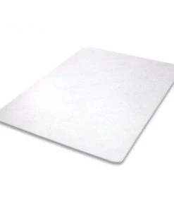 Deflecto Antimicrobial Chair Mat, Medium Pile Carpet, 60x46, Rectangular, Clear