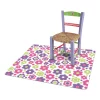 Deflecto FashionMat Chair Mat, Rectangular, 35 x 40, Daisies