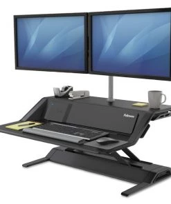 Fellowes 32.75" W, 22.5" H, Black, Plastic; Steel