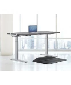 Fellowes 60" W, Gray Ash, Laminate; Plastic; Wood