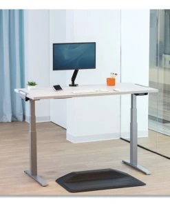 Fellowes 72" W, Gray Ash, Laminate; Plastic; Wood