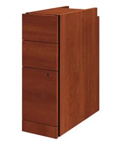 Hon Narrow Pedestal, Left or Right, 3-Drawers: Box/Box/File, Legal/Letter, Cognac, 9.5" x 22.75" x 28"