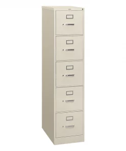 Hon 310 Series 5-Drawer Full-Susp File, Letter, 15w x 26.5d x 60h, Gray