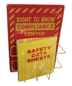Impact Right-To-KnowUnderstand SDS Center, 14.5w x 5.2d x 21h, Red/Yellow