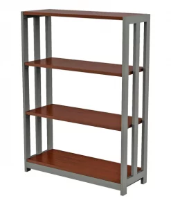 Linea Italia. Trento Line Bookcase, 31 1/2w x 11 1/2d x 43 1/4h, Cherry