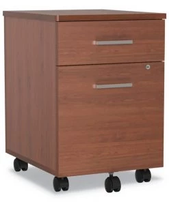Linea Italia. Trento Line Mobile Pedestal File, 16.5w x 19.75d x 23.63h, Cherry