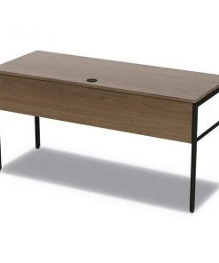 Linea Italia. 59" W, 29.5" H, Natural Walnut, Steel