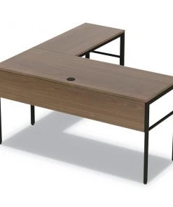 Linea Italia. 59" W, 29.5" H, Natural Walnut, Steel