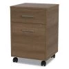 Linea Italia. Urban Mobile File Pedestal, 16w x 15.25d x 23.75h, Natural Walnut