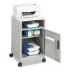 Safco Steel Machine Stand w/Compartment, One-Shelf, 15.25w x 17.25d x 27.25h, Gray