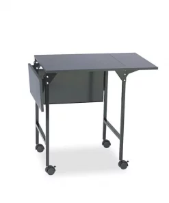 Safco Mobile Machine Stand w/Drop Leaves, Two-Shelf, 36w x 18d x 26.75h, Black