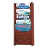 Safco Solid Wood Wall-Mount Lit Disp Rack, 11.25w x 3.75d x 23.75h, Mahogany