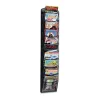 Safco Onyx Mesh Literature Rack, 10 Compartment, 10.25w x 3.5d x 50.75h, Blk